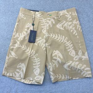 NWT Men's Lilly Pulitzer via Palm Beach Everglades Shorts Size 32 Bone Head Fish